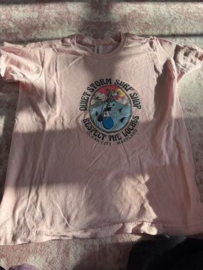 Tultex Light Pink Kids Surf Graphic Tee Quiet Storm